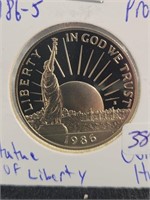 1986 STATUE OF LIBERTY PROOF HALF DOLLAR -