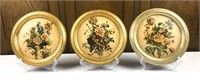 3 Borghese floral wall hangings