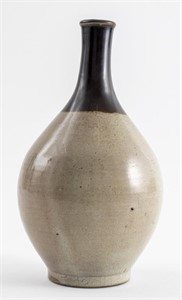 Japanese Seto Ware Ceramic Bottle Vase