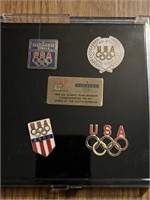 two sets of 1992 Oylimpic pin sets, in case