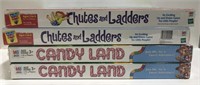 Chutes and ladders and candyland board game lot
