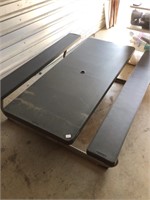 Plastic folding table/bench/bed
