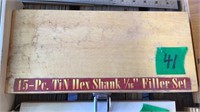 15 pc. Tin Hex Shank 1/16” Filler Set