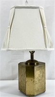 Vintage Asian Etched Brass Lamp