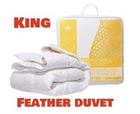 CANADIAN DOWN FEATHER DUVET KING / 100% cotton /