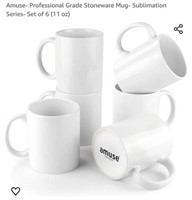 MSRP $24 Set 6 Sublimation Mugs