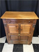 Oak Barber's Cabinet
