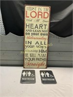 3 METAL SIGNS