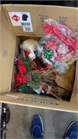 Box lot of Christmas decorations