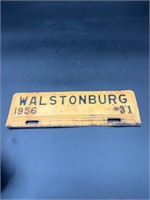 1956 Walstonburg NC town tag North Carolina plate