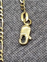 18 K gold chain.   Hook for clasp is missing.