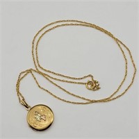 14K GOLD FILLED LOCKET & CHAIN