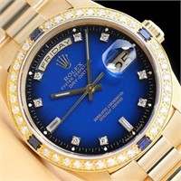 Rolex Men President Sapphire Diamond Watch