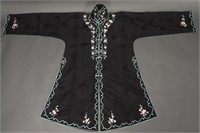 Chinese Republic Period Black Silk Jacket,