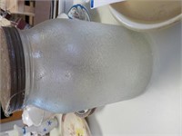 Tall glass jar