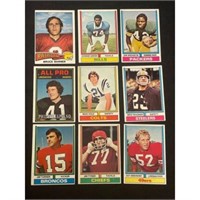 (660) 1974 Topps Football Cards Mixed Grade