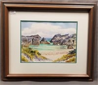 Watercolor of Coastal Scene by Mary Zuill