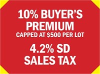 10% Buyer's Premium - 4.2% SALES TAX