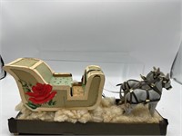 Vintage Christmas donkey and sled