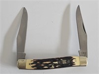 VTG UNCLE LUCKEY 2 BLADE POCKET KNIFE-GOOD SHAPE