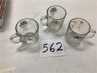 3 McDonald’s mugs 1984 olympics