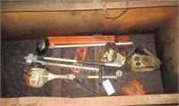 Contents of cabinet including Stihl AKM55,R