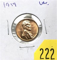 1959 Lincoln cent, Unc.