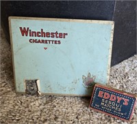 Vintage Canadian Cigarette Tin & Matchbook