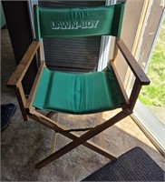 Lawn-Boy Wood & Canvas Folding DIrector Chair