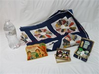Vintage Sewing Kit, Needle Book, Buttons & Fabric