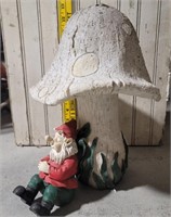 Garden gnome / mushroom - resin