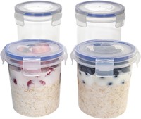 Overnight Oats Container with Lids (4-Piece set) -