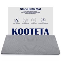 KOOTETA Stone Bath Mat, Diatomaceous Earth