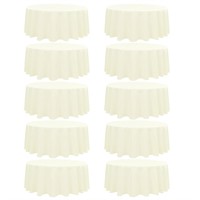 10 Pack Beige Round Tablecloth 108 Inch