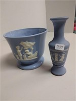 (2) Pieces Blue & White Decorative Porcelain