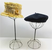 Vintage Woman's Hats With Stands