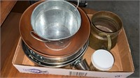 Lot of copper and mixing pans