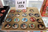 19 baseball coins: