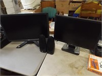 (2) ACER Moniters 23" and 19" & Computer Speakers