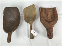 3 Large Wooden Scoops