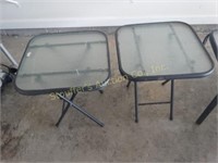 2 Folding outdoor tables, 16" x 19"