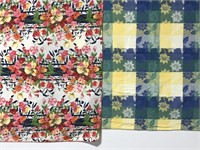 Think spring floral print cloth tablecloths