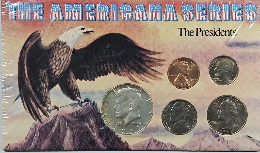 Presidential Coin Collection on Program Card