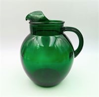 Anchor Hocking Roly Poly Forest Green Pitcher