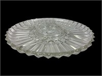 Heavy 5-Divided Clear Glass Serving Platter