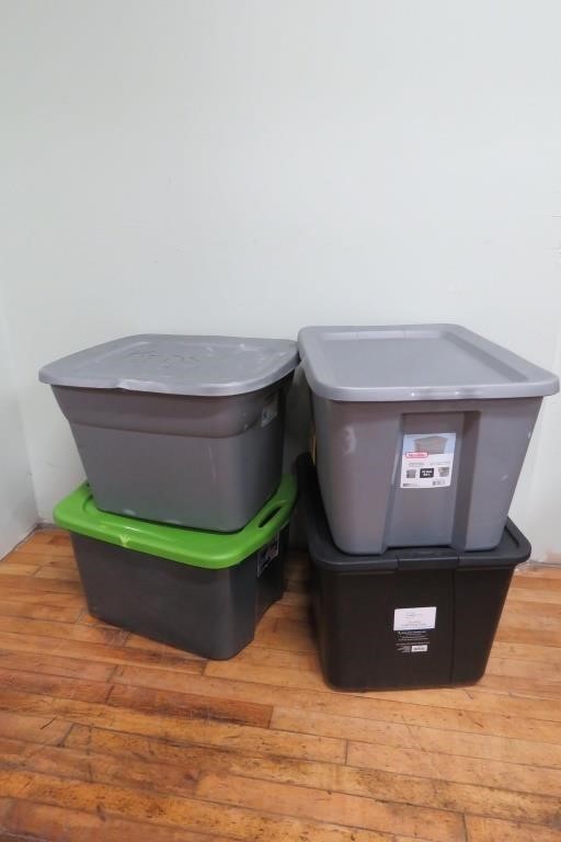 4 Storage Bins w/ Lids