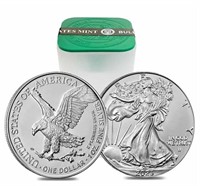 2023 American Silver Eagle 20 Coin BU Roll