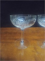 5 crystal glasses