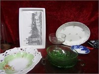 Vintage glass bowls and trays.