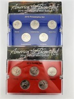 2015 US America The Beautiful P&D Mint Sets